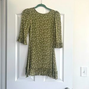 Reformation green mini dress